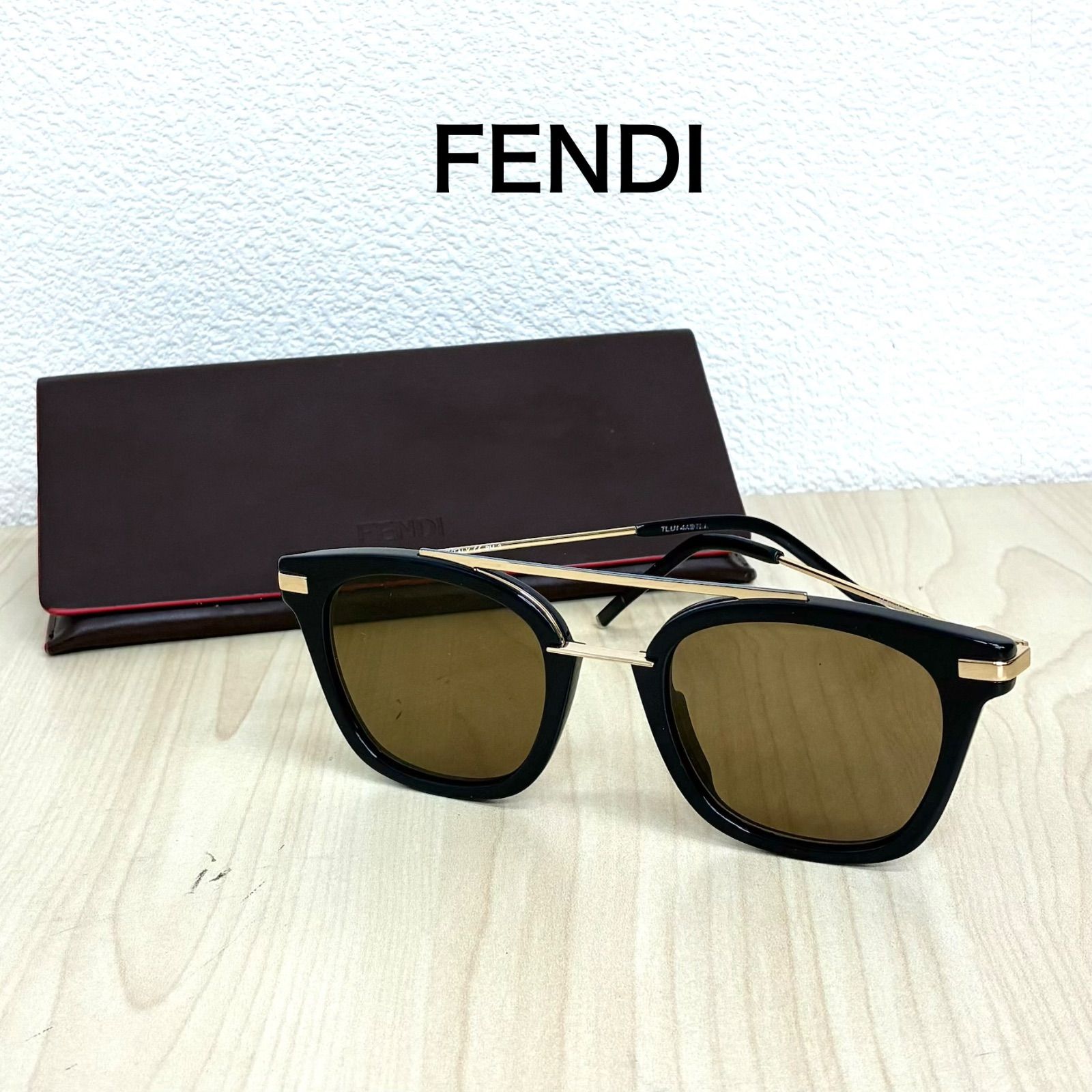 【フェンディ FENDI】川愛春奈アンバサダーFF224F/Sサングラス ケース付 ダークネイビー系×ゴールド 48ブリッジ22 ⭐︎ 14,925円