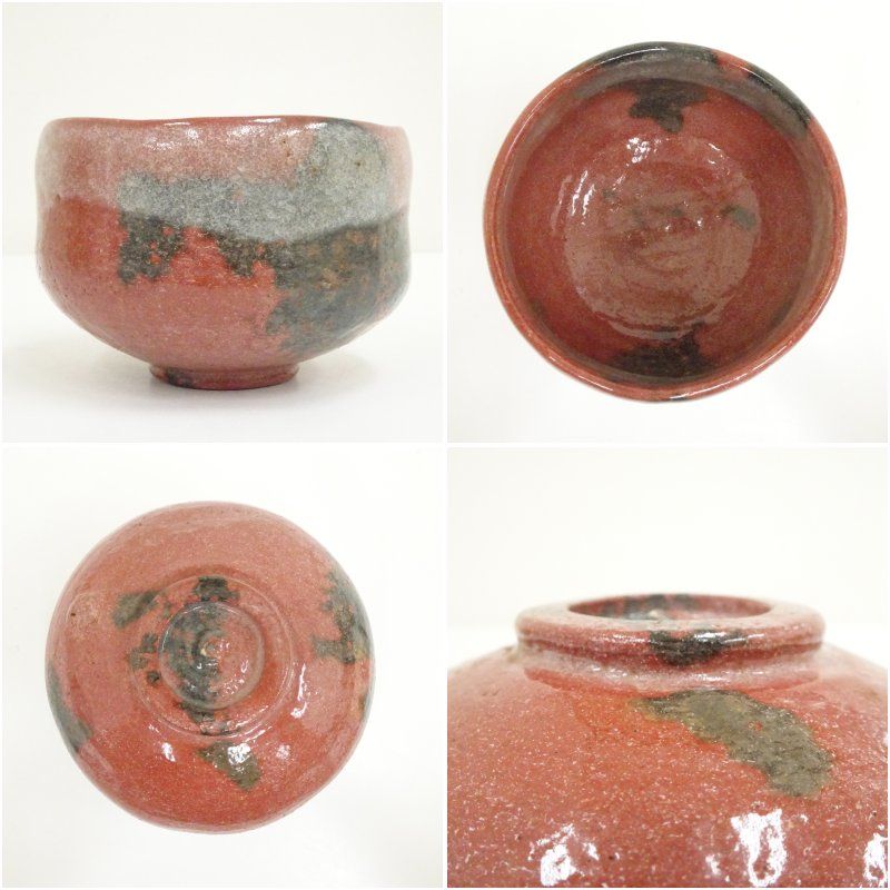 松雲窯 泉喜仙 作 赤茶碗 赤楽 大樋焼 共箱 共布 栞 茶道具 抹茶碗 美品 大樋焼 松雲窯 泉喜仙造 赤茶碗（共箱） 茶道 抹茶 おしゃれ 抹茶茶碗