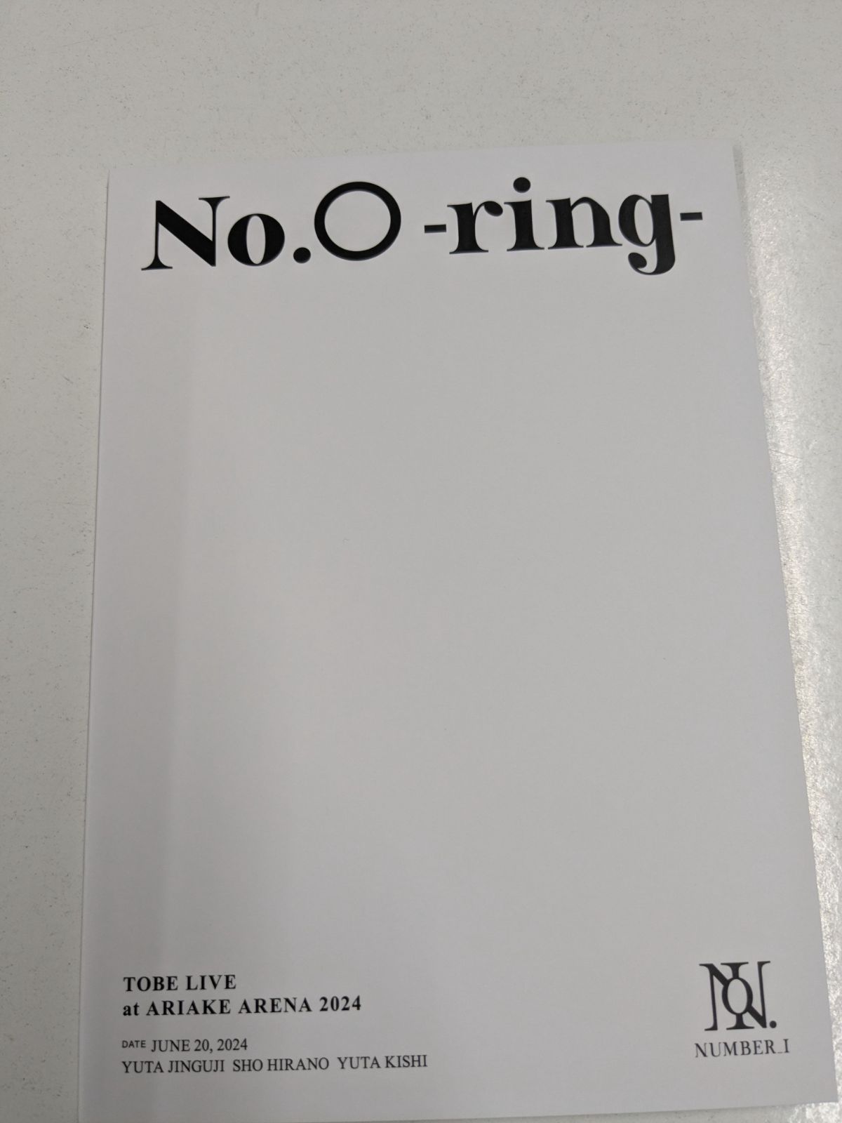 Blu-ray Number_i No.O -ring- TOBE LIVE at ARIAKE ARENA 2024 管理 