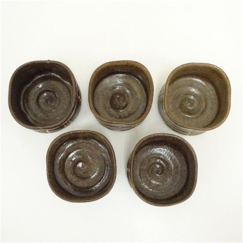加藤錦三造 古瀬戸向付5客（共箱） 器 和食器 おしゃれ 懐石 料理 割烹