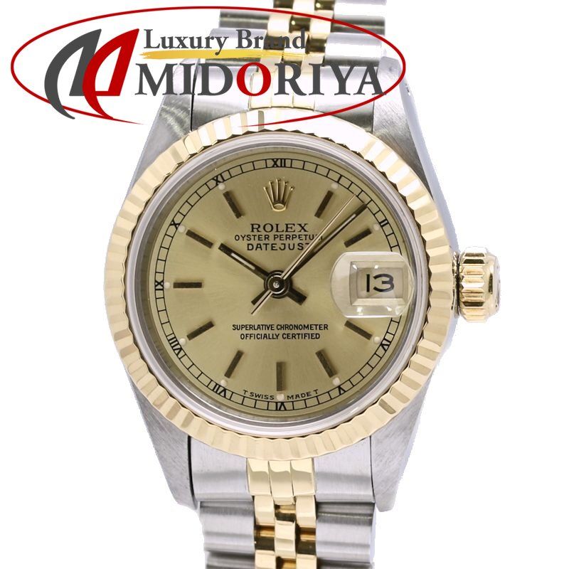 ROLEX ロレックス デイトジャスト 69173 【オーバーホール済/磨き済】【中古】腕時計 レディース ステンレススチールxK18YG イエローゴールド /40461
