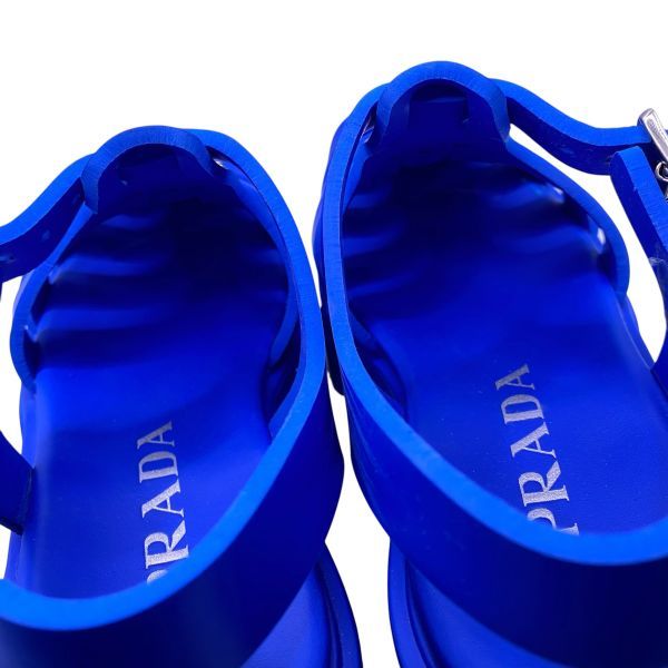 美品 プラダ PRADA フォームラバー サンダル 厚底サンダル モノリス