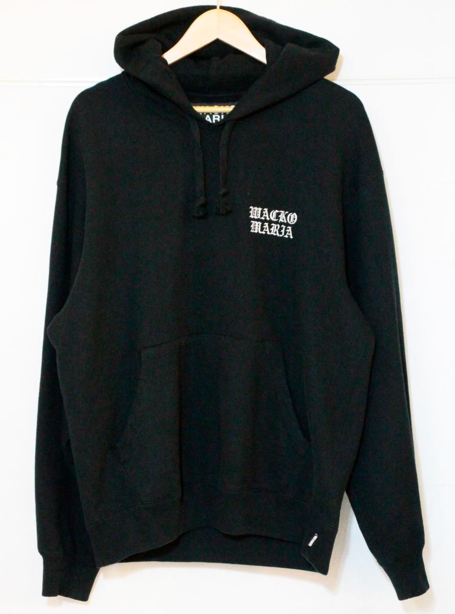 【中古】 WACKO MARIA メンズパーカー L WACKO MARIA/WAMIDDLE WEIGHT PULLOVER HOODED SWEAT SHIRT/L/黒 ブラック