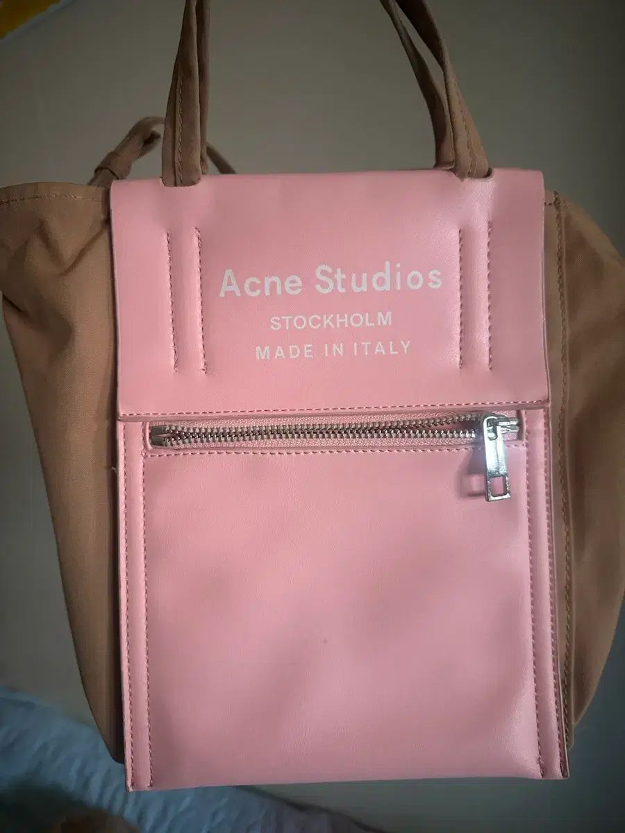 Acne Studios アクネストゥディオズ ピンク ベージュ トートバッグ