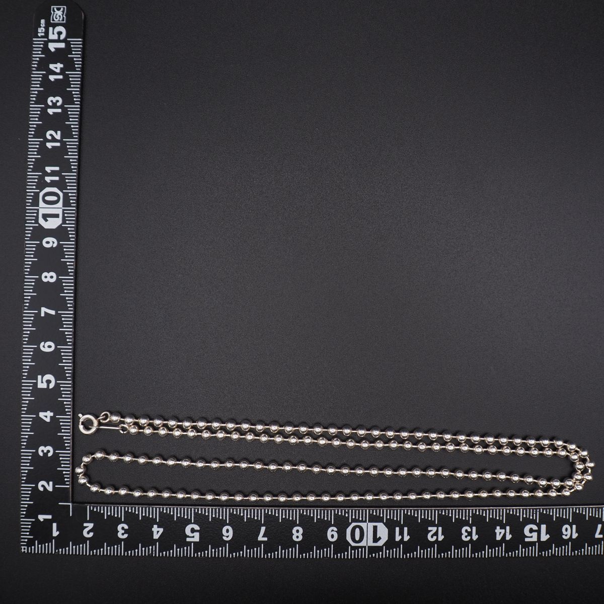 X507 ヴィンテージ STERLING SILVER刻印 ネックレス ボールチェーン デザイン シルバー
