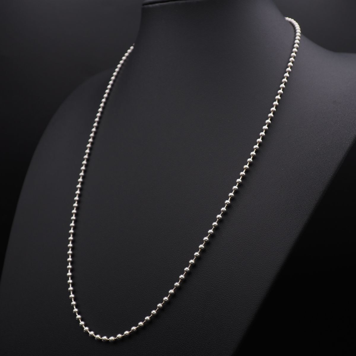 X507 ヴィンテージ STERLING SILVER刻印 ネックレス ボールチェーン デザイン シルバー