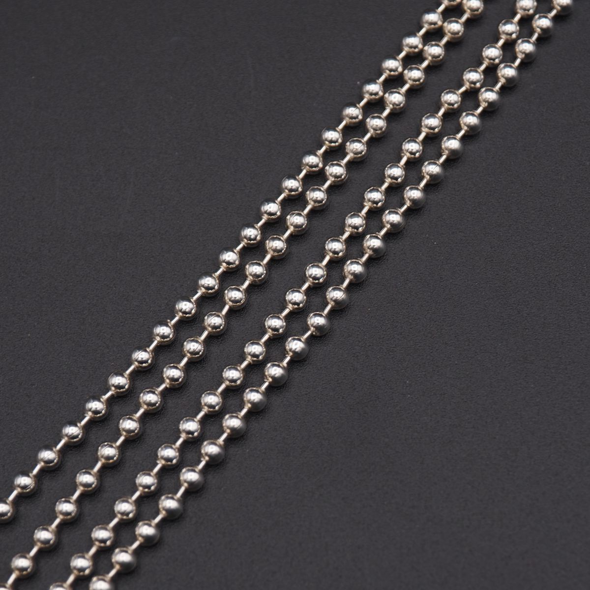 X507 ヴィンテージ STERLING SILVER刻印 ネックレス ボールチェーン デザイン シルバー