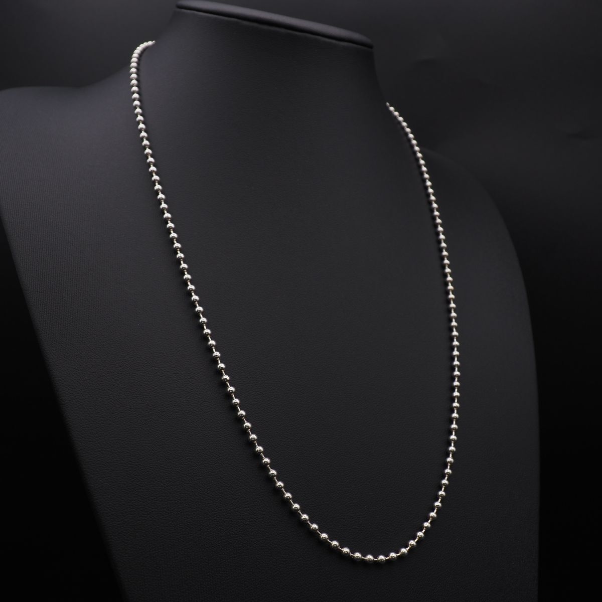 X507 ヴィンテージ STERLING SILVER刻印 ネックレス ボールチェーン デザイン シルバー