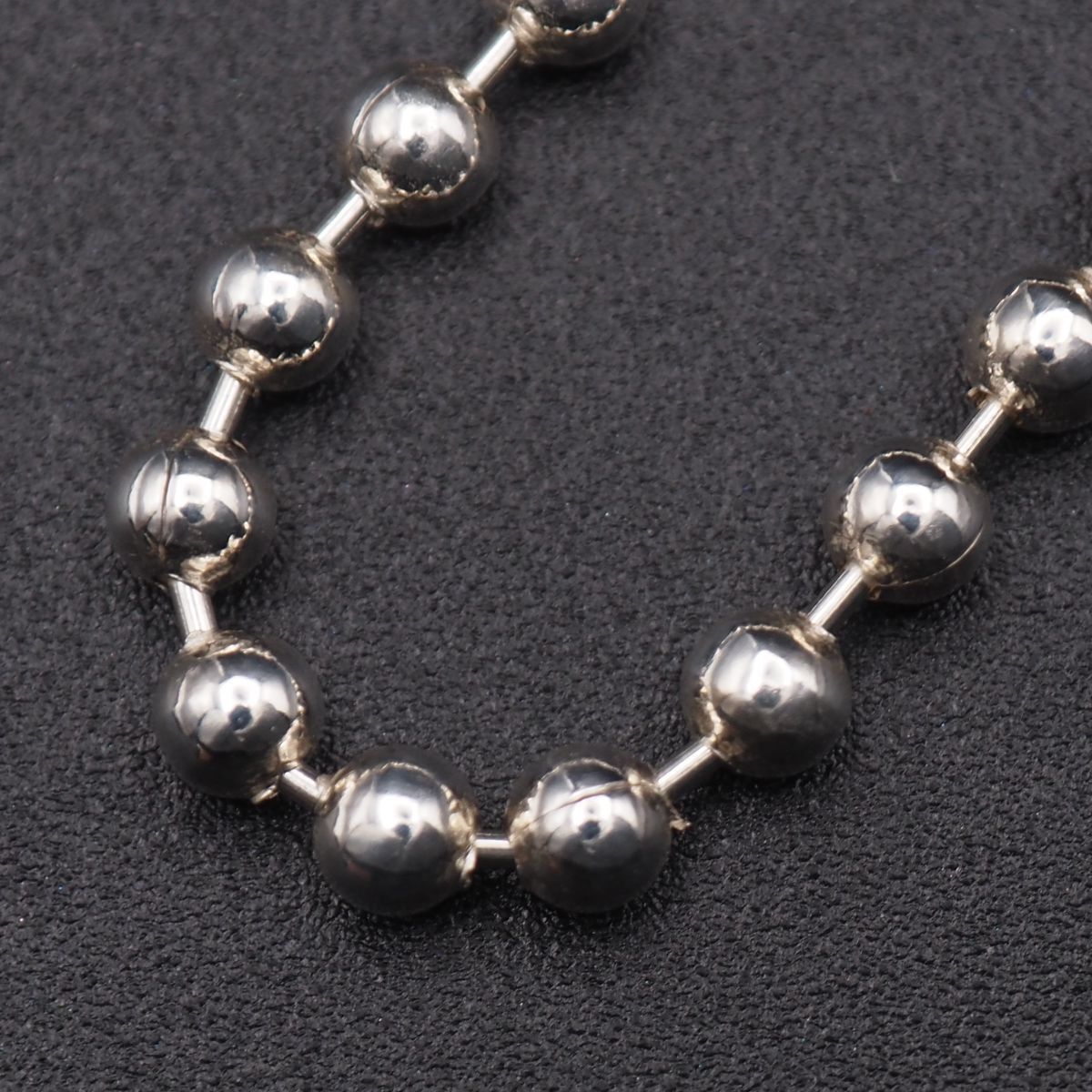 X507 ヴィンテージ STERLING SILVER刻印 ネックレス ボールチェーン デザイン シルバー