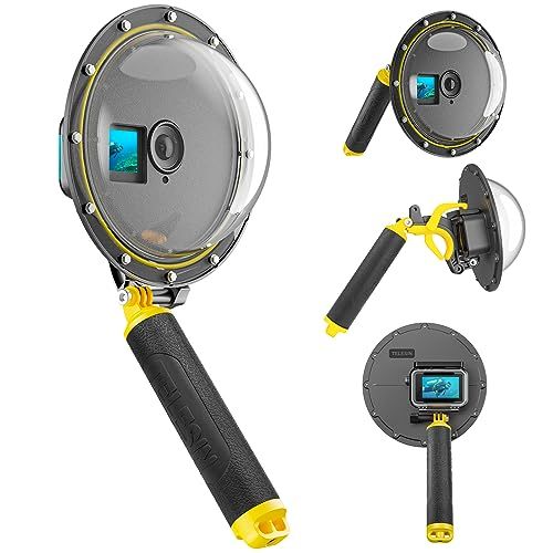TELESIN ダイビングドームポート DJI Osmo Action 4/3用 アクションカメラアクセサリ 水中保護 水中撮影用 防水30M ハウジングケース付き 帽子付き フワッグリップ付き ピストルトリガー付き 水中写真/ビデオ撮影用ア 1e731775