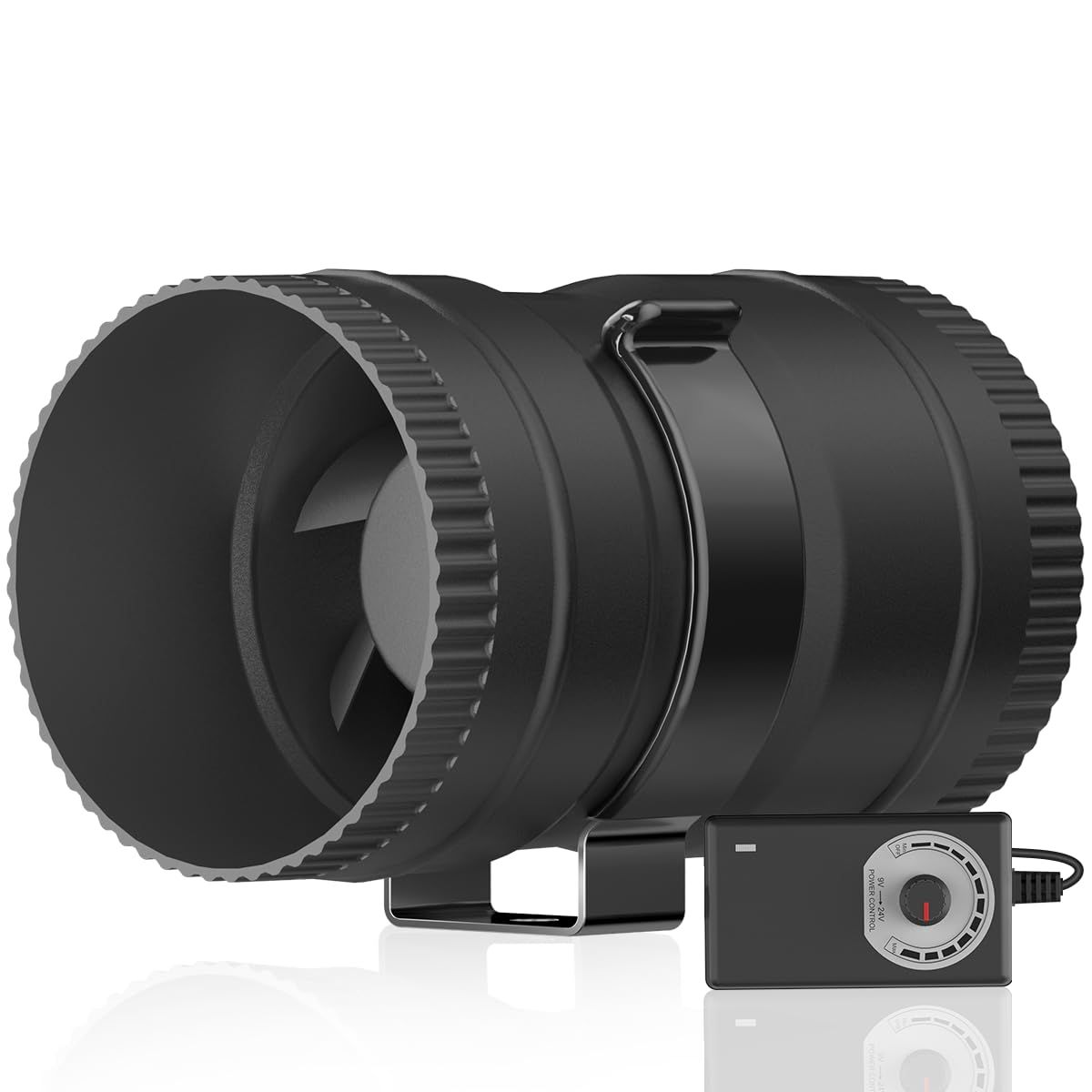 Hon&Guan ダクトファン 75mm 中間取付型【インボイス制度登録店】ダクト用 換気扇 強力 省エネ 静音 塗装ブース用 家焼肉 丸形タイプ 産業用換気扇 スタンド付 取扱説明書付(HI-75SD/φ75mm,単品)t ad9ed739