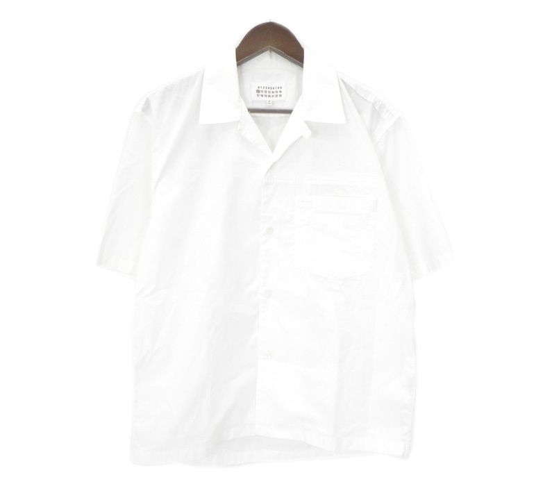 メゾンマルジェラ Maison Margiela 18SS 【 S50DL0333 】 パッチワーク オープン カラー 半袖 シャツ 51227