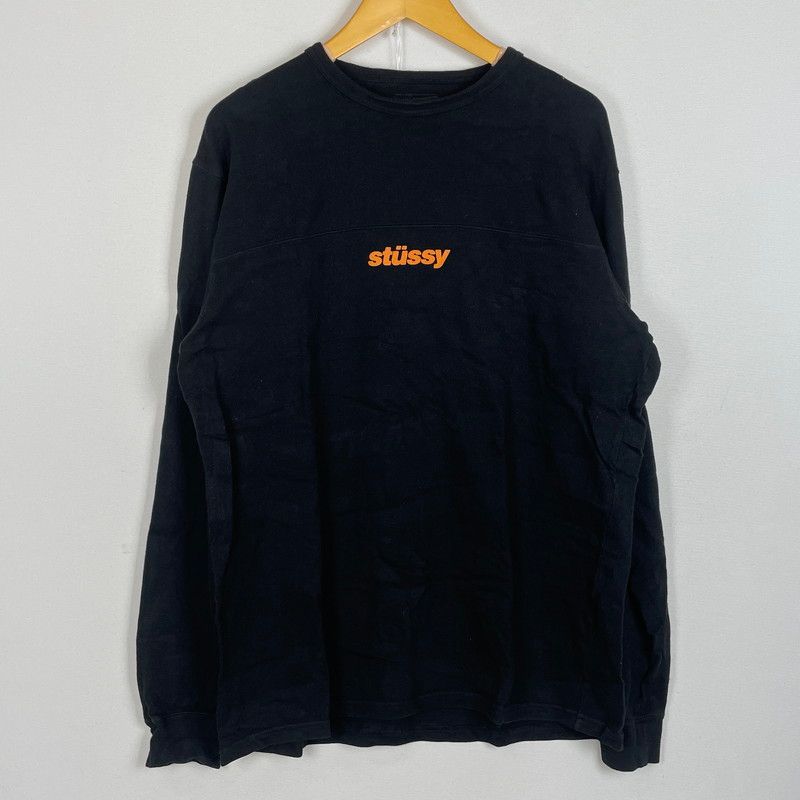 中古品】 STUSSY ステューシー FRONT SWITCHING L/S TEE フロント