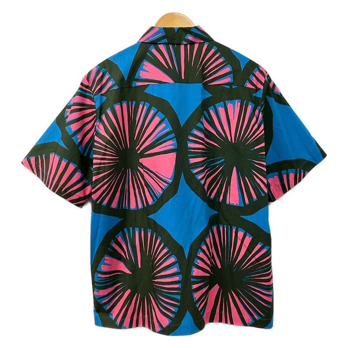 marimekko(マリメッコ) 半袖シャツ サイズS メンズ - ブルー×ピンク×黒