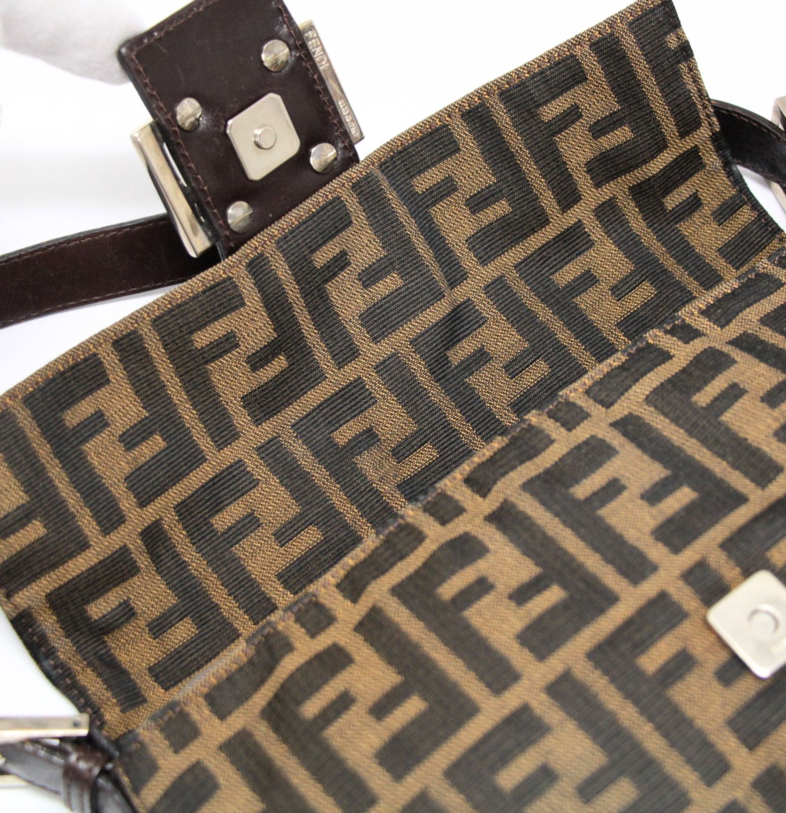 フェンディ FENDI マンマバケット ショルダーバッグ ズッカ キャンバス