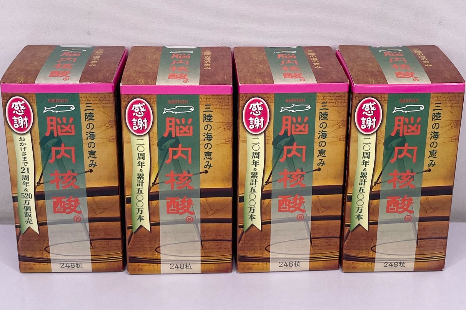 毎日元気 三陸の海の恵み 脳内核酸 248粒入 4箱セット 管理M