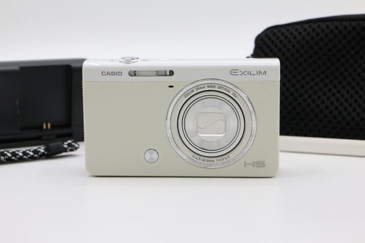 ＜＜ポーチ＆新品ストラップ付き！！＞＞【良品】CASIO カシオ デジタルカメラ EXILIM EX-ZR50WE 1610万画素 ホワイト #LE2028053