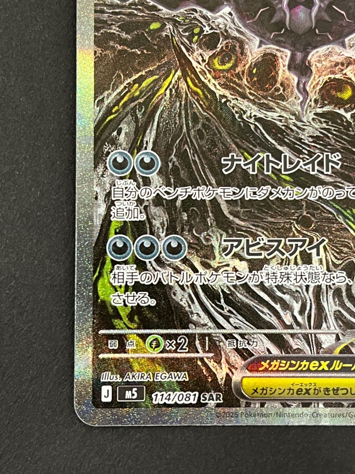 N080[06]Y6010(ポケモンカード) メガダークライex 114/081 SAR やや傷