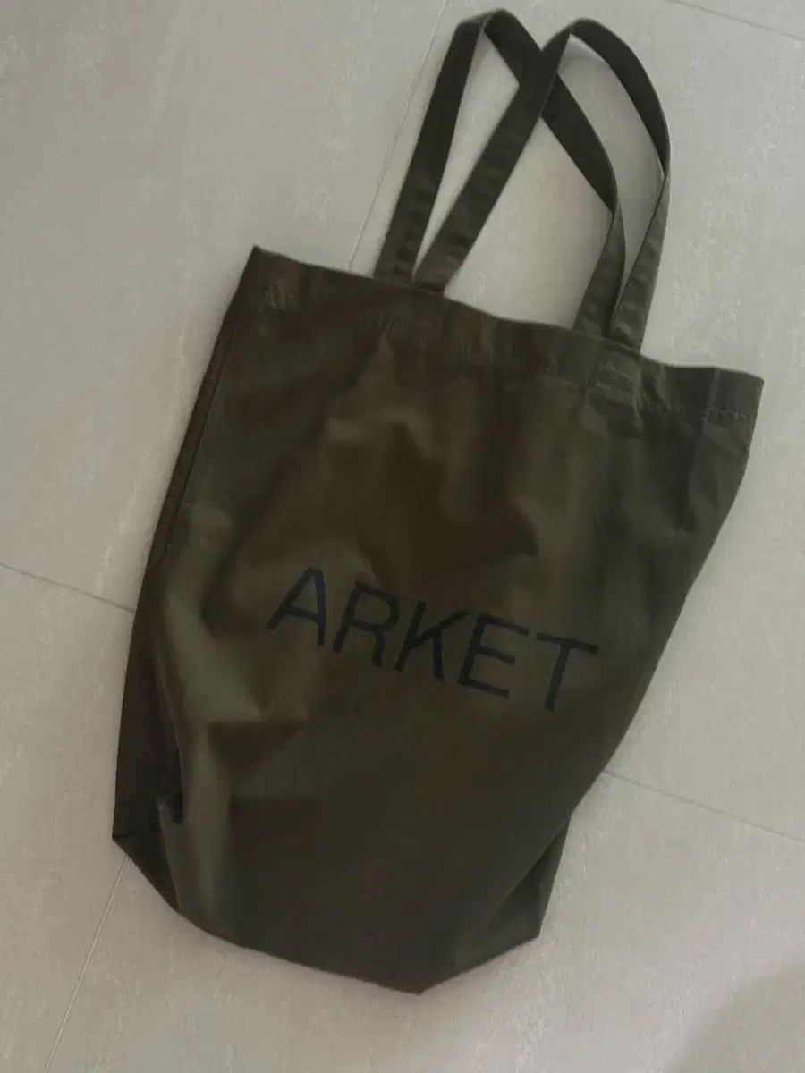 ARKET カーキ エコバッグ