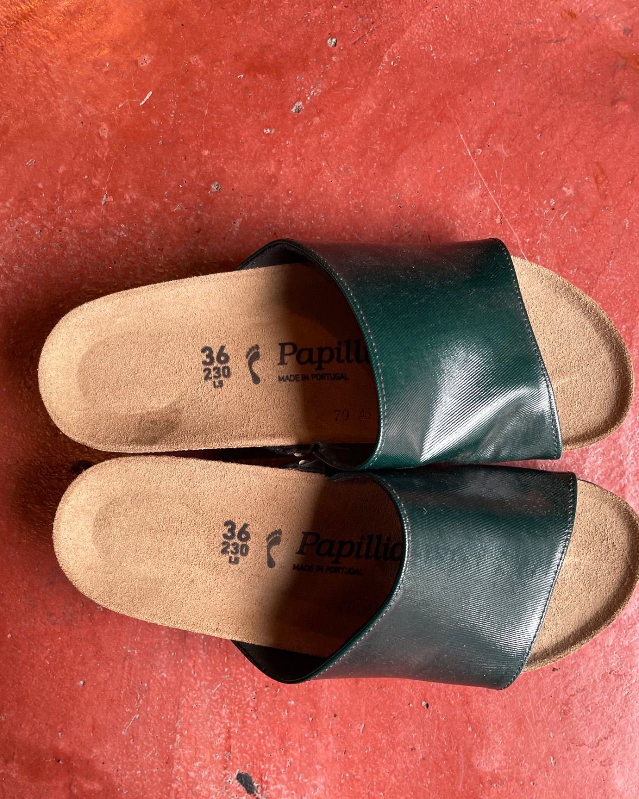 Papillio by Birkenstock single-strap sandals (dark green, EU36 / 23 cm, narrow, made in Portugal, deadstock) 6