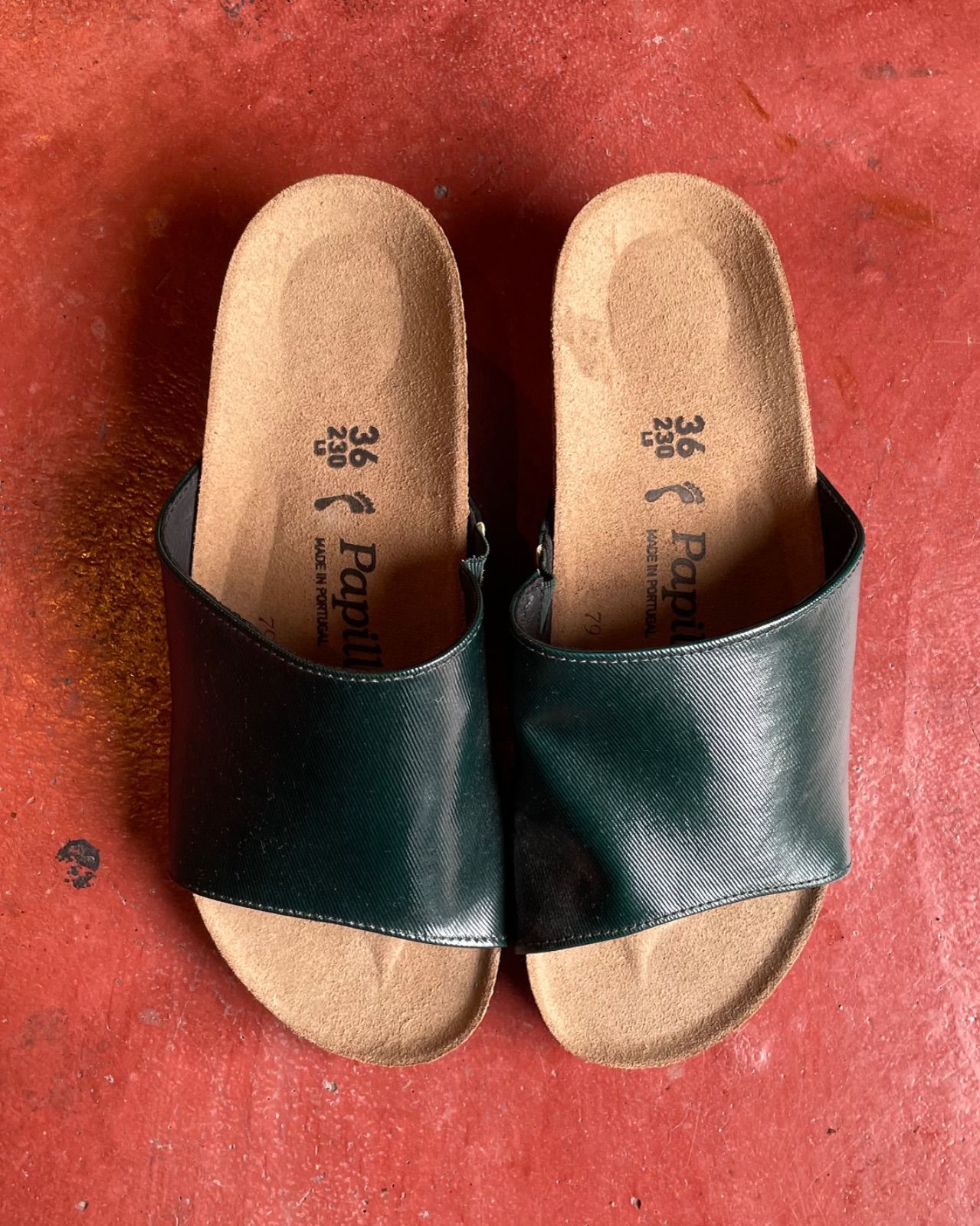 Papillio by Birkenstock single-strap sandals (dark green, EU36 / 23 cm, narrow, made in Portugal, deadstock) 2