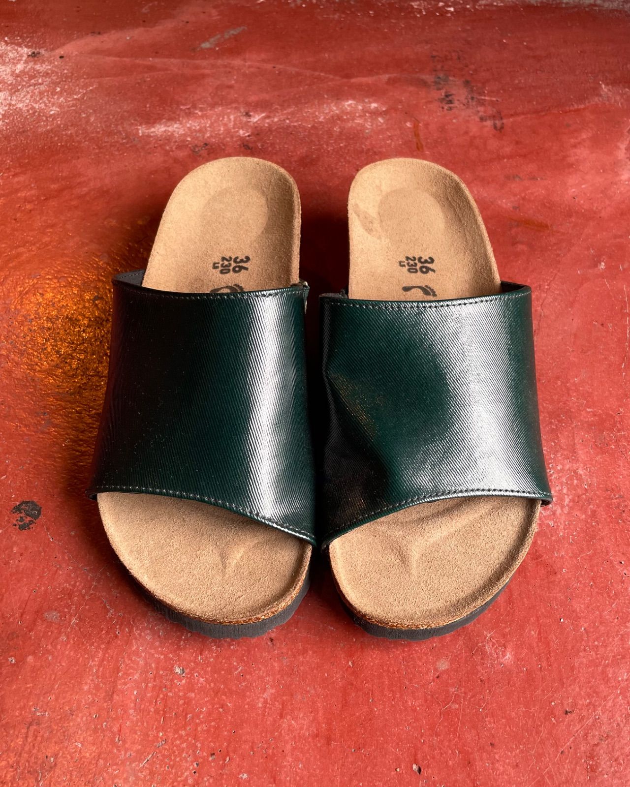 Papillio by Birkenstock single-strap sandals (dark green, EU36 / 23 cm, narrow, made in Portugal, deadstock) 3