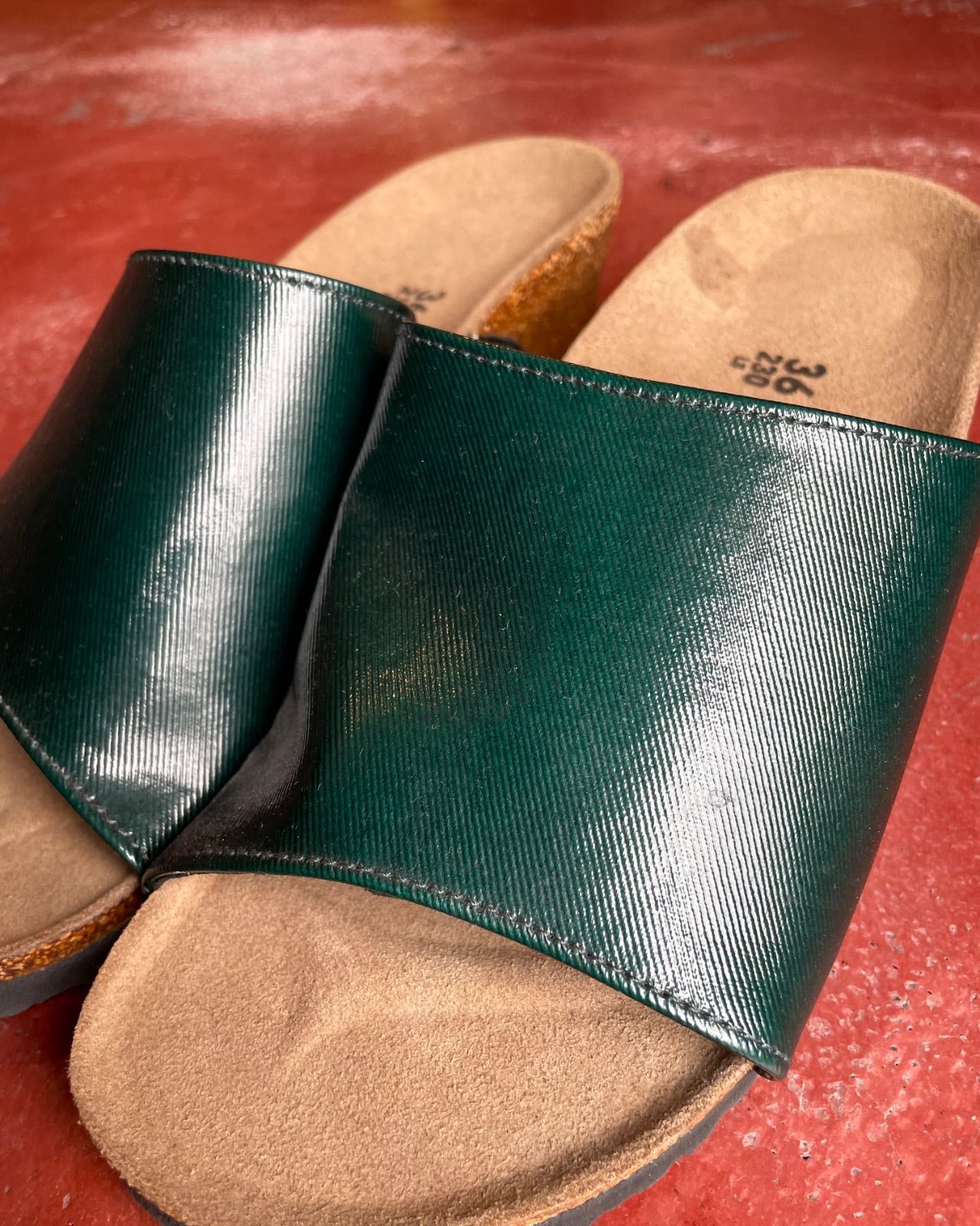Papillio by Birkenstock single-strap sandals (dark green, EU36 / 23 cm, narrow, made in Portugal, deadstock) 4