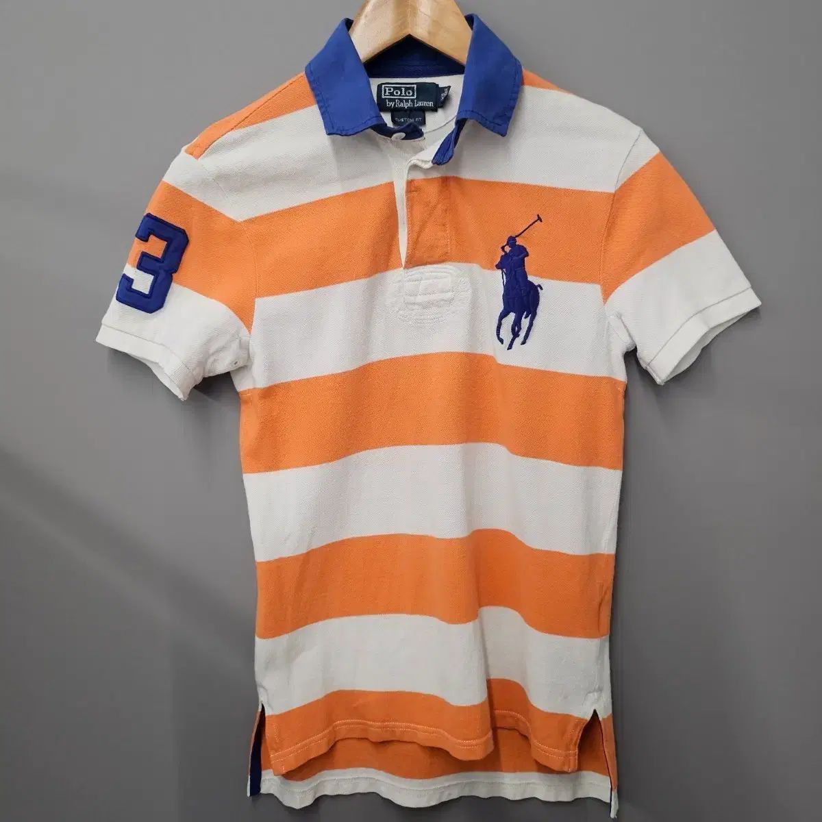 POLO RALPH LAUREN(ポロラルフローレン) ビックポニー 白 オレンジ ストライプ カラーTシャツ