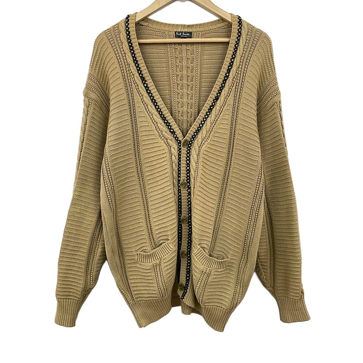 Paul Smith Collection(ポール スミス コレクション) カーディガン サイズL メンズ - ベージュ×黒 長袖