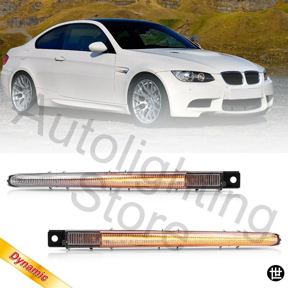 BMW 3シリーズ E90 E92 E93 M3 2007 - 10-2013用 2個セット シーケンシャルフェンダーインジケーターサイドマーカーウインカーウィンカーラ