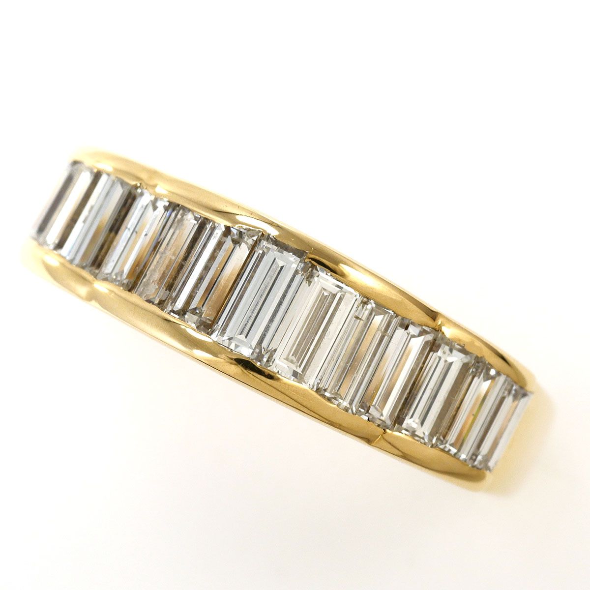 K18YG リング・指輪 12号 ダイヤモンド 1.04ct 鑑別書 総重量約3.1g