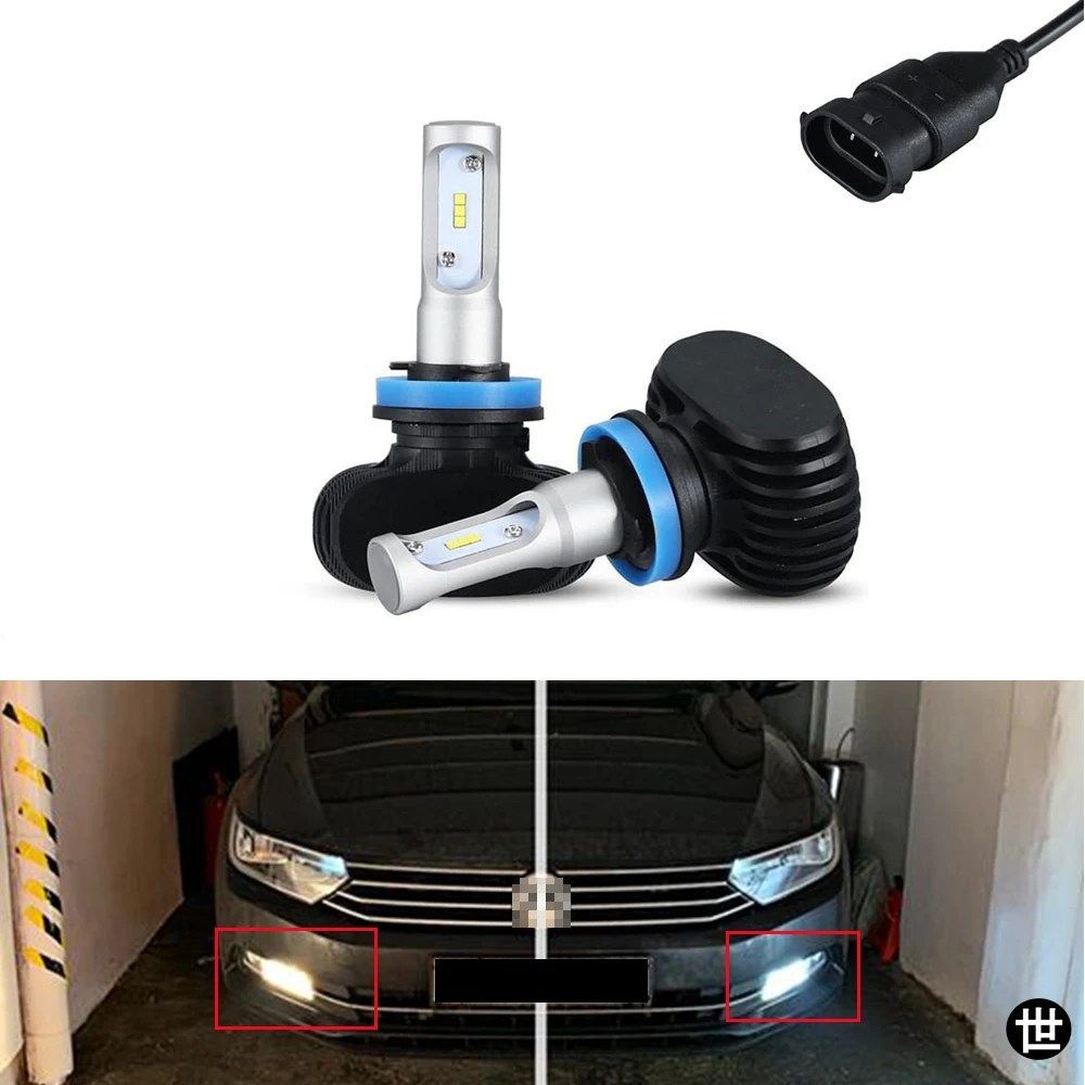CANBUS 6000K ホワイト 8000LM H8 LED フロントフォグランプ PTF ドライビングライト PASSAT B8 2015 2016 2017 2020+ デイタイムランニン