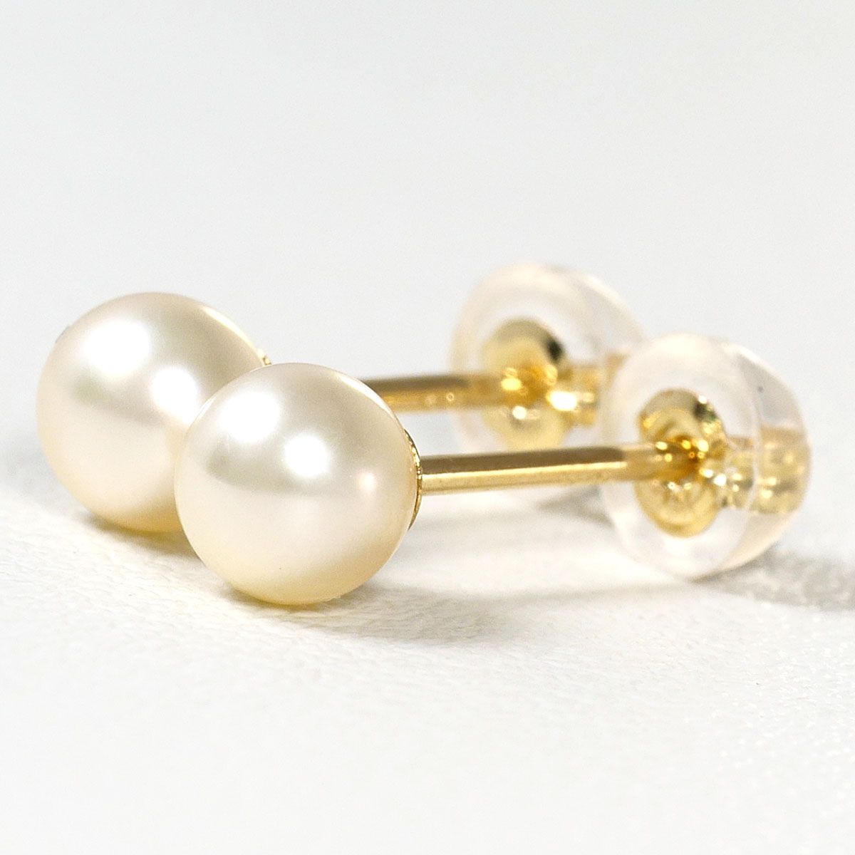 K18YG ピアス パール（真珠） 総重量約0.5g
