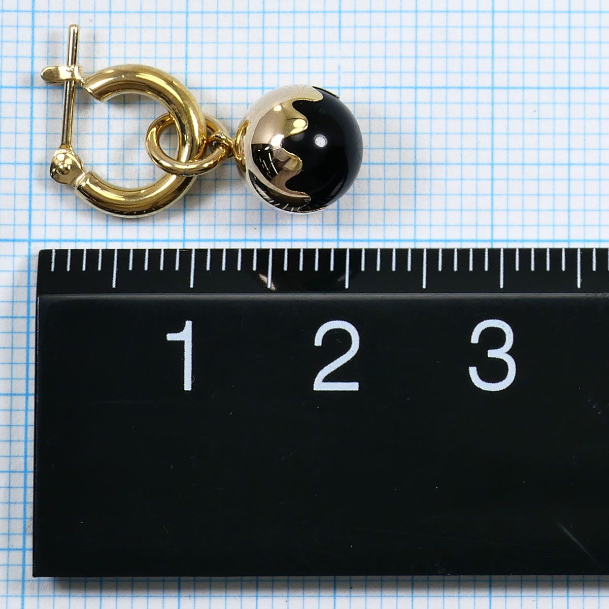 K18YG ピアス オニキス 総重量約3.0g - メルカリ