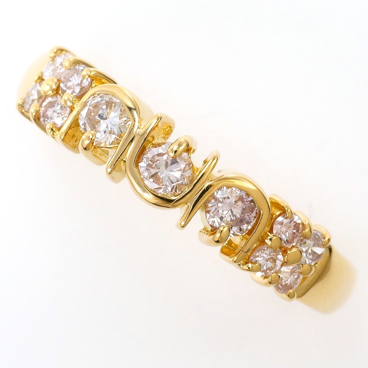 K18YG リング・指輪 6.5号 ダイヤモンド 0.30ct 総重量約1.9g