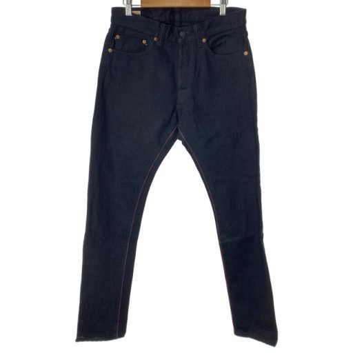【中古】　MOMOTARO JEANS　デニムパンツ　Gパン　ジーンズ　ボタンフライ　カラーデニム　無地　日本製　岡山デニム　古着　/1583