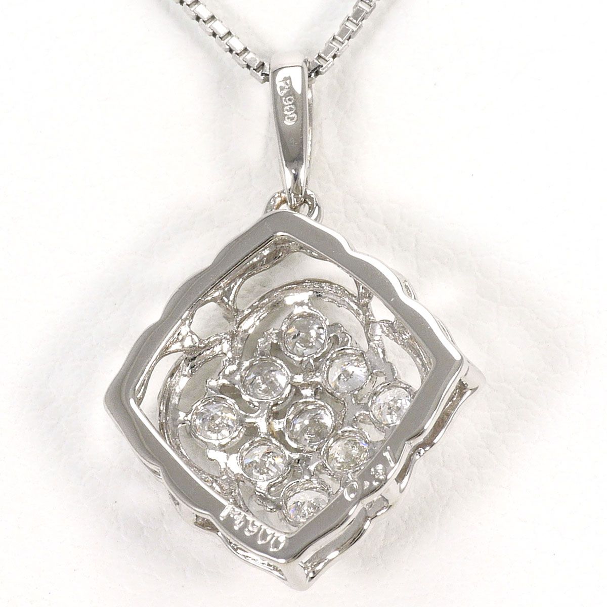 PT900/プラチナ PT850/プラチナ ネックレス ダイヤモンド 0.31ct 総