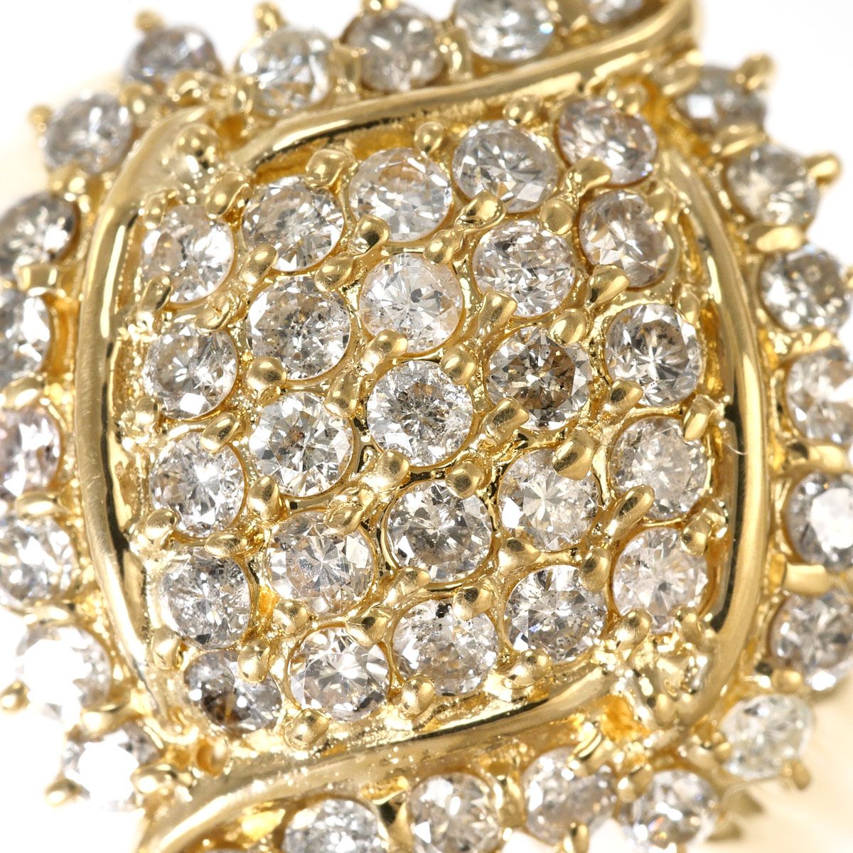 K18YG リング・指輪 11号 ダイヤモンド 1.00ct 鑑別書 総重量約5.0g