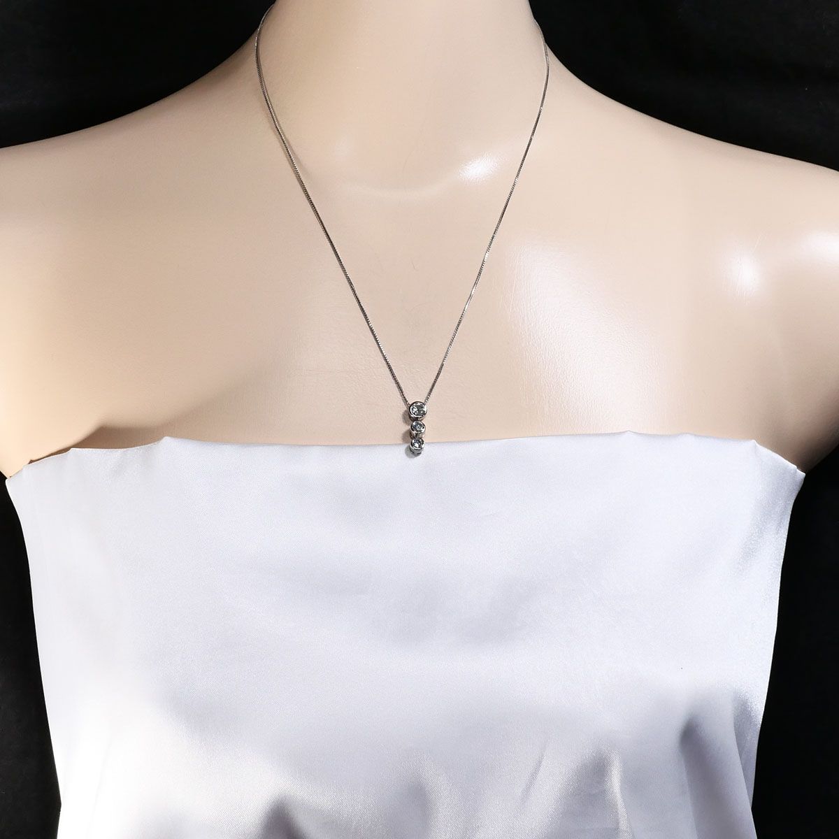 PT900/プラチナ PT850/プラチナ ネックレス ダイヤモンド 1.00ct 鑑別