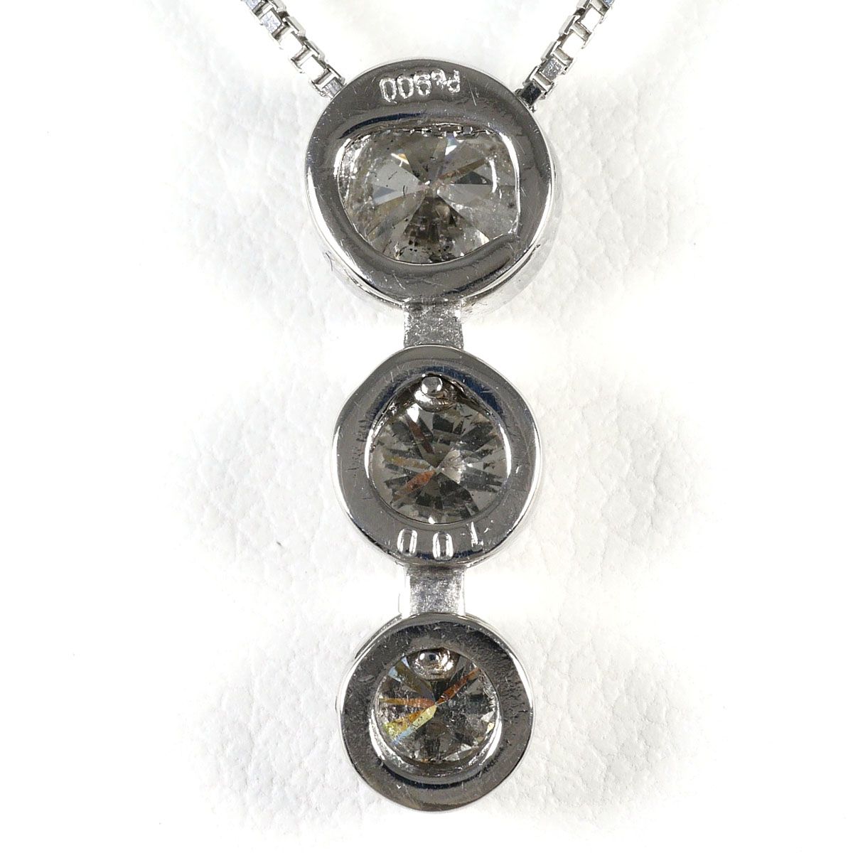PT900/プラチナ PT850/プラチナ ネックレス ダイヤモンド 1.00ct 鑑別