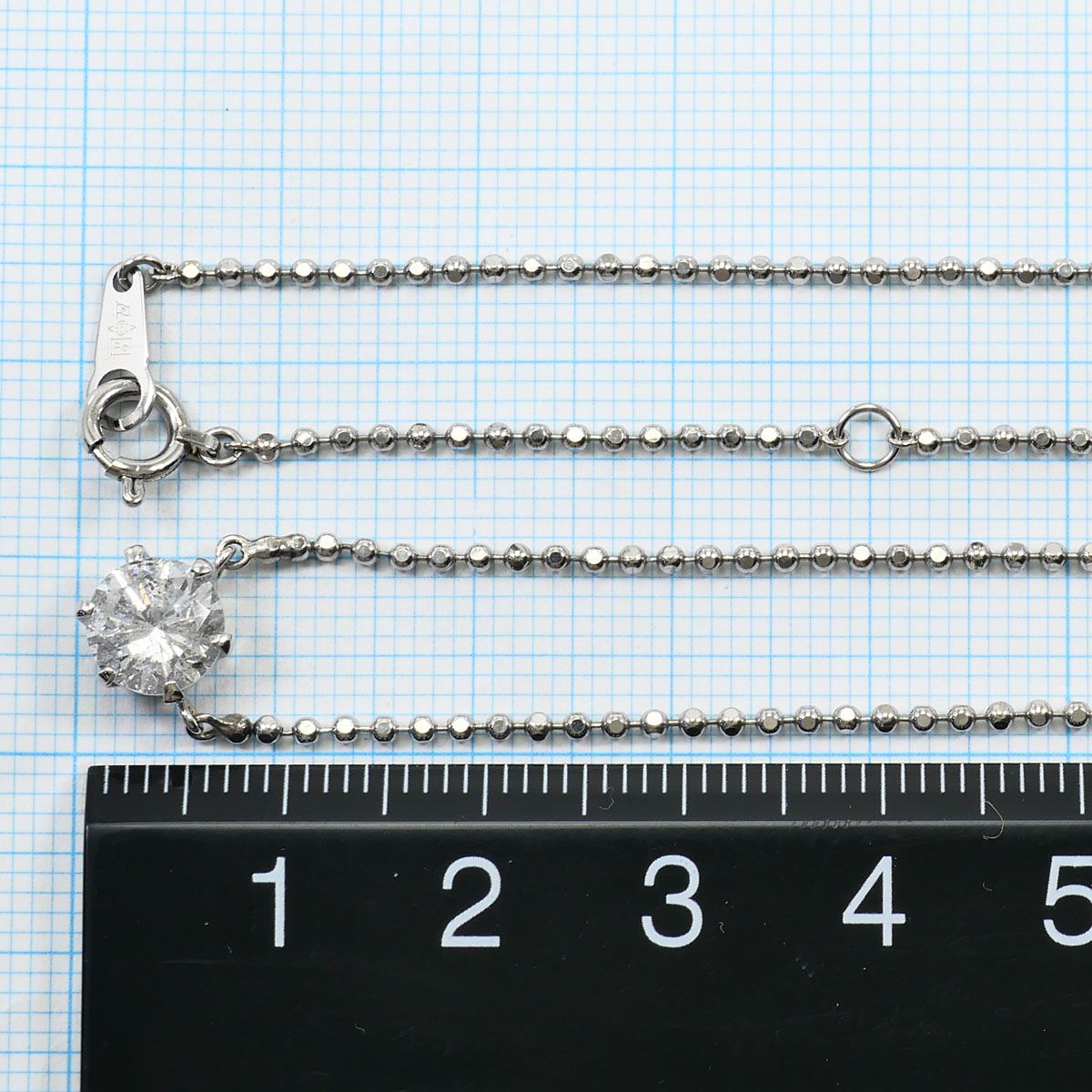 PT900/プラチナ PT850/プラチナ ネックレス ダイヤモンド 1.452ct I1