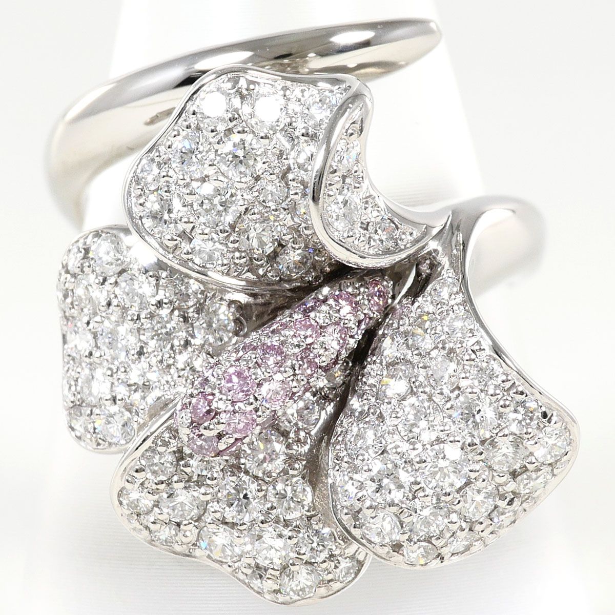 PT900/プラチナ リング・指輪 15.5号 ピンクダイヤモンド 0.31ct 