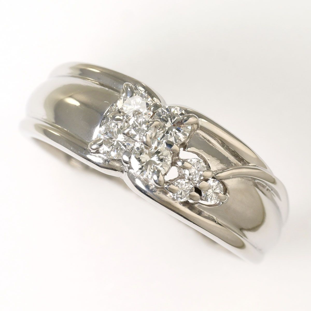 PT900/プラチナ リング・指輪 12号 ダイヤモンド 0.30ct 鑑別書 総重量