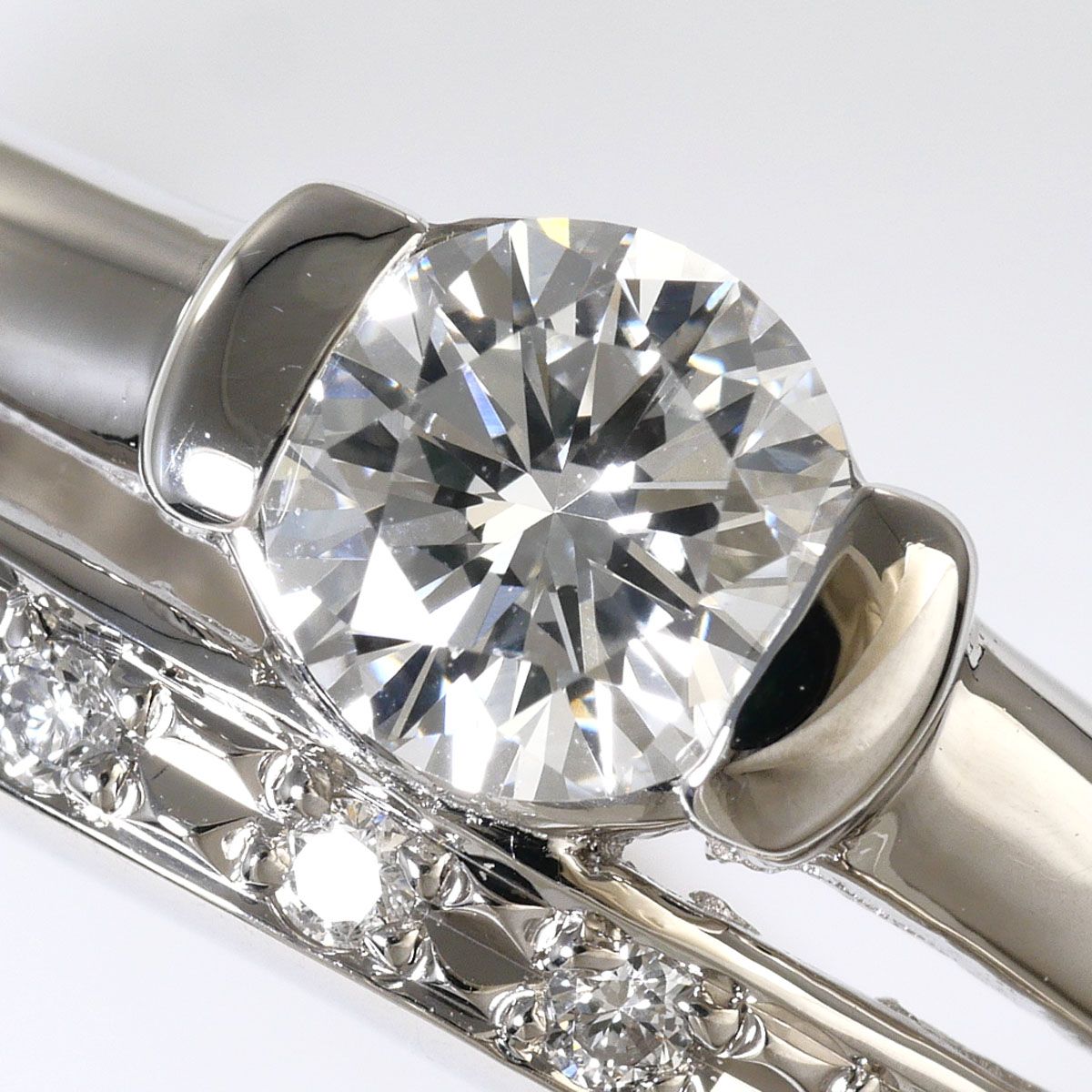 PT900/プラチナ リング・指輪 11.5号 ダイヤモンド 0.420ct