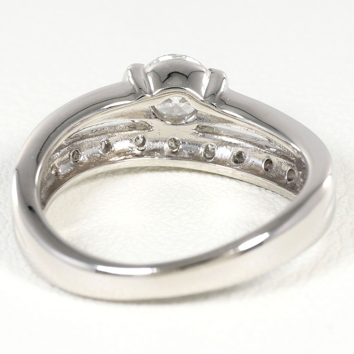 PT900/プラチナ リング・指輪 11.5号 ダイヤモンド 0.420ct