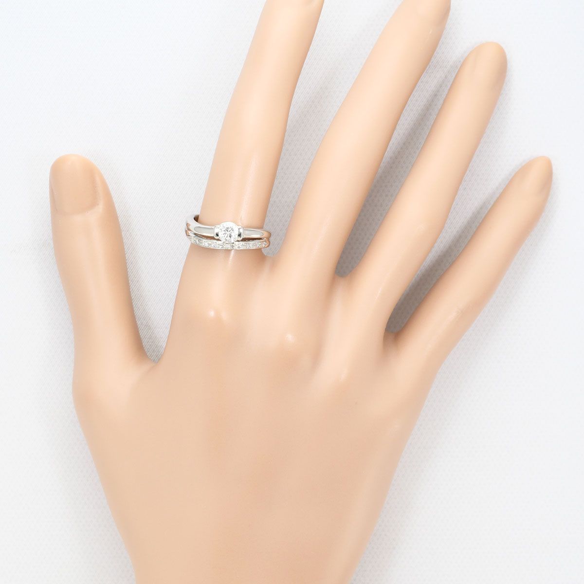 PT900/プラチナ リング・指輪 11.5号 ダイヤモンド 0.420ct