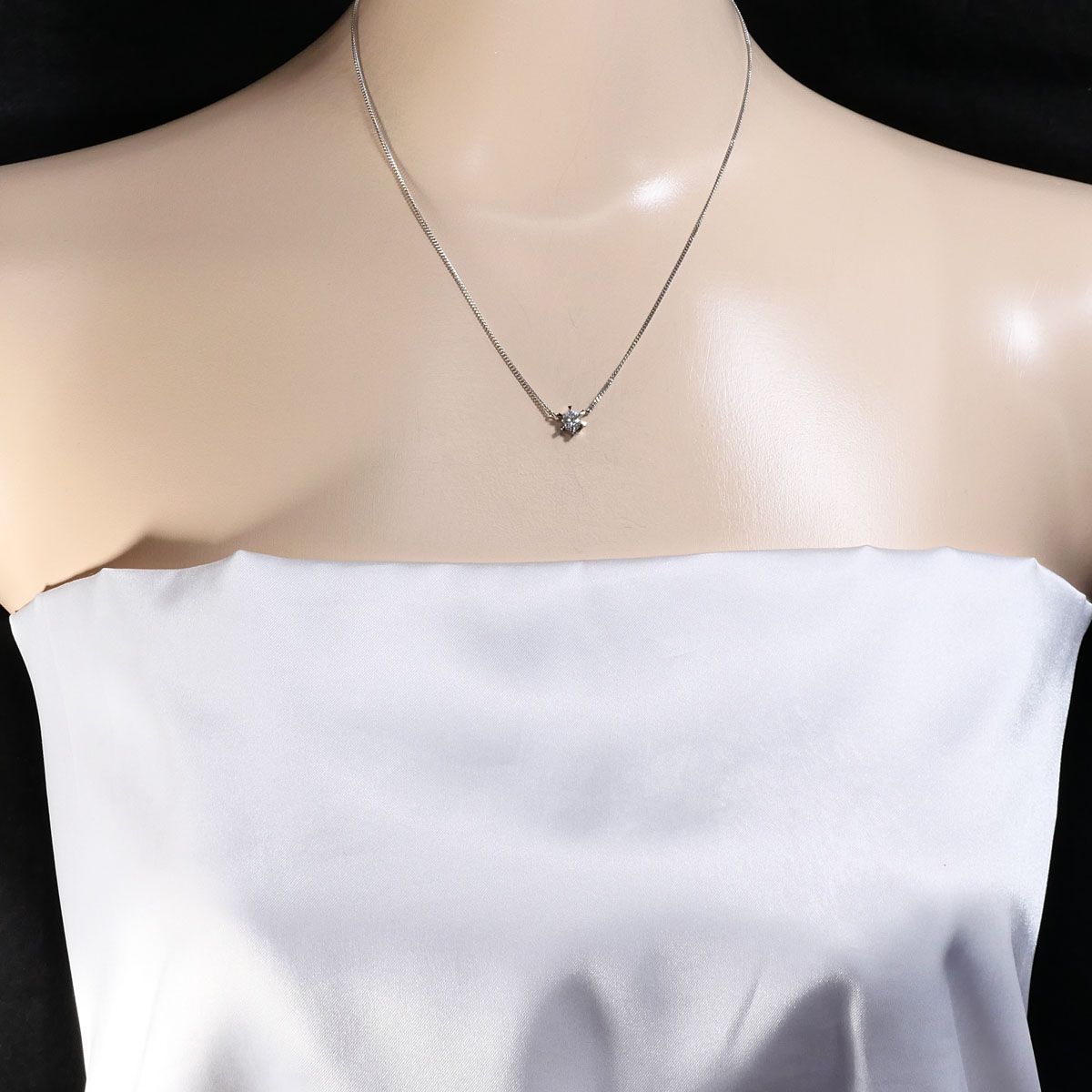 PT/プラチナ PT850/プラチナ ネックレス ダイヤモンド 0.31ct I1 鑑定