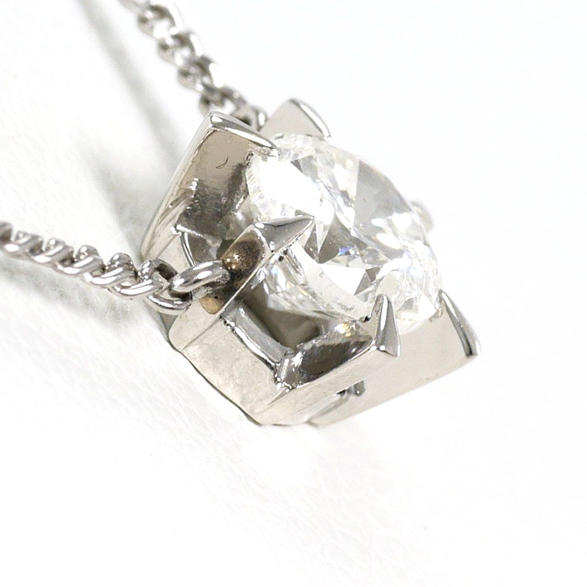 PT850/プラチナ ネックレス ダイヤモンド 0.506ct I1 鑑定書 総重量約