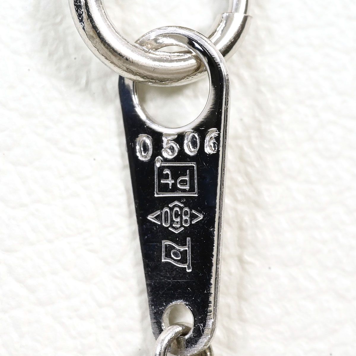 PT850/プラチナ ネックレス ダイヤモンド 0.506ct I1 鑑定書 総重量約