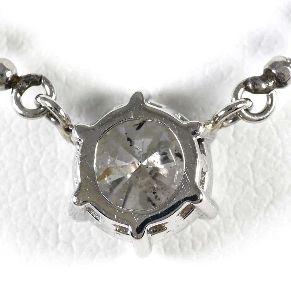 PT850/プラチナ ネックレス ダイヤモンド 1.007ct I1 鑑定書 総重量約